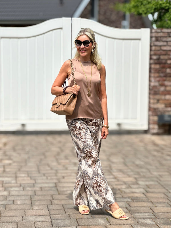 Top Vamanicato raso elastico